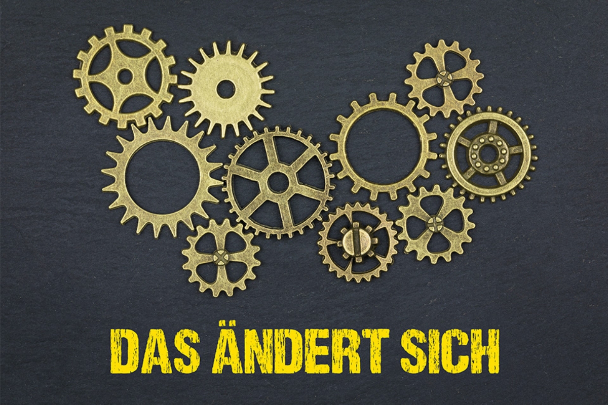 © magele-picture - stock.adobe.com Zahnräder mit Schriftzug Das ändert sich
